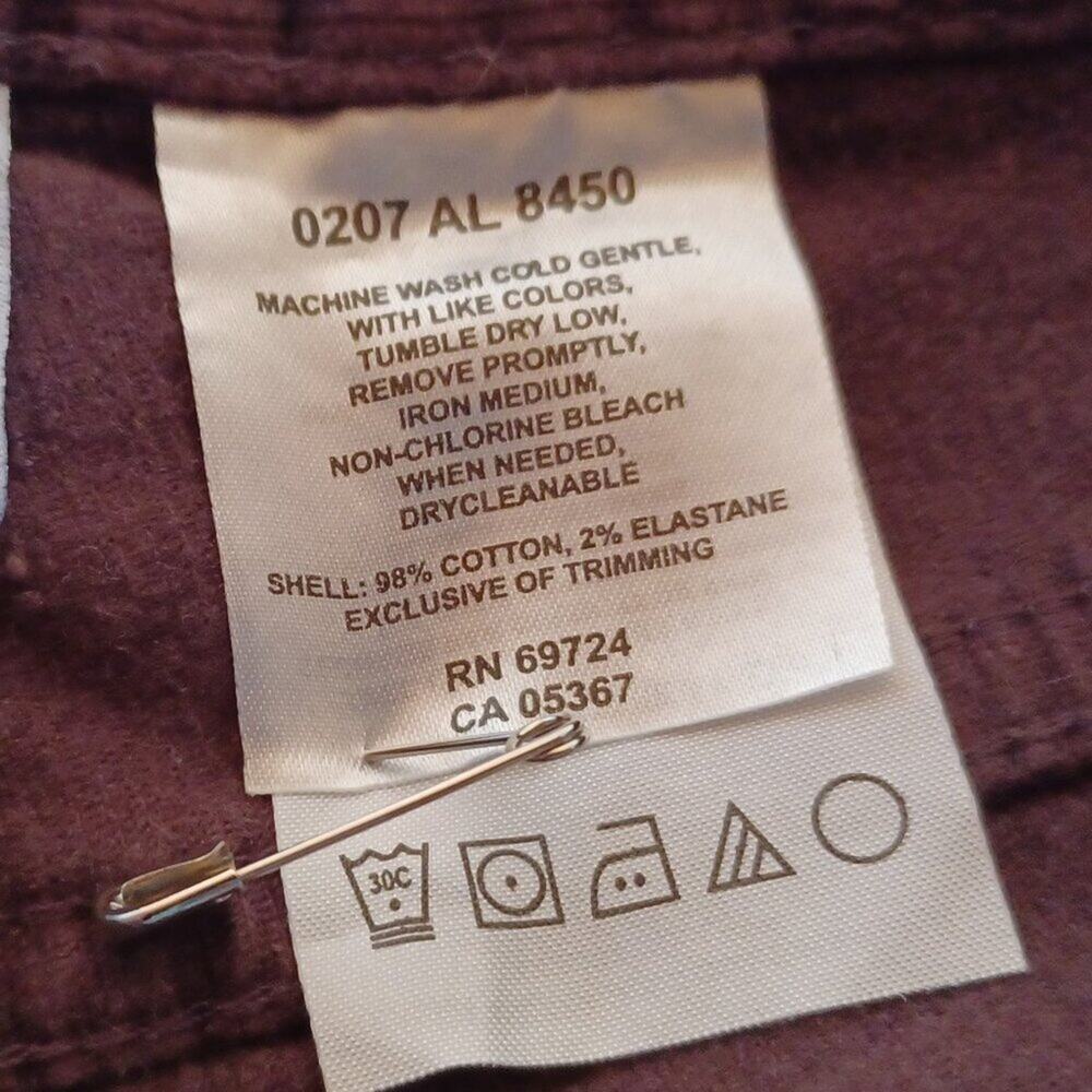 Columbia Corduroy Pants Women's Size 12 Chocolate Brown Color School Academia - Picture 6 of 6
